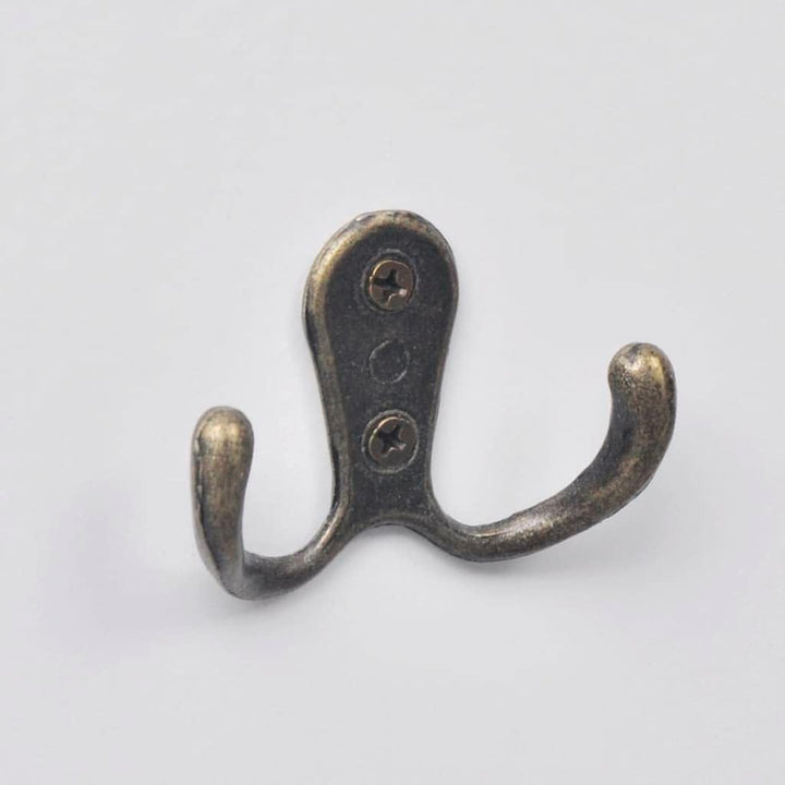 Hothingwell Garderobenständer, 2 Stück, weiss, Barockstil, 3 Kleiderhaken | Hochwertiger Stahl, für