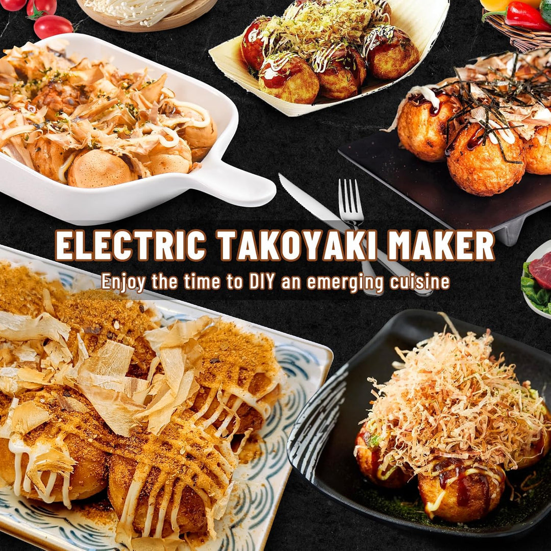 BAOSHISHAN Elektrische Takoyaki Maker Octopus Ball Maschine 20 Löcher Takoyaki Gerät für Zuhause 220