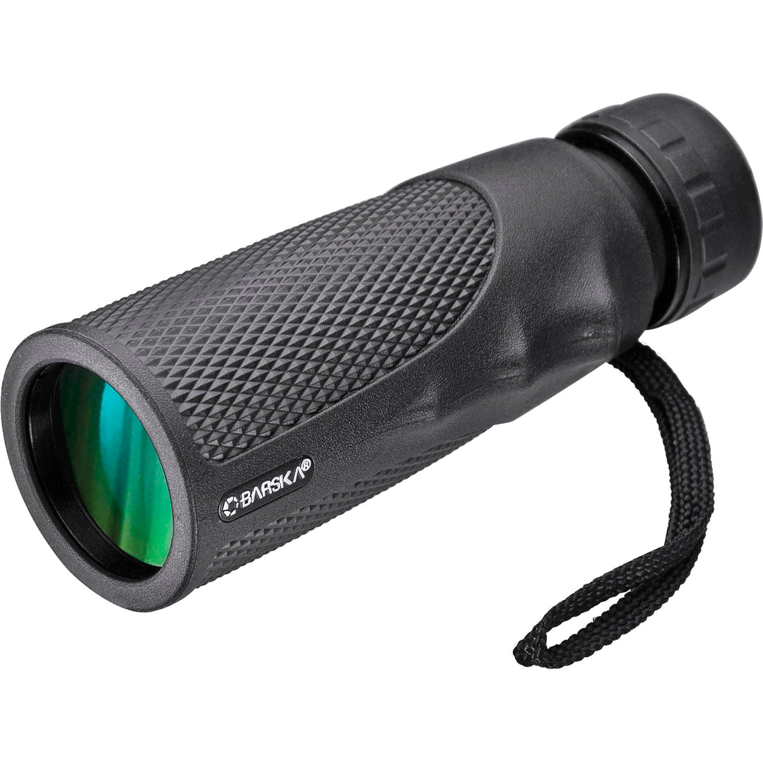 Barska Unisex Blackhawk Wasserdicht Inklusive Tragetasche und Trageriemen Monokular, Schwarz, 10 x 4