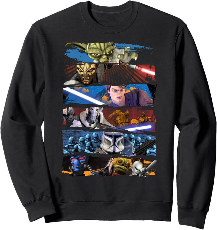 Star Wars: The Clone Wars Character Paint Swipe Panels Sweatshirt