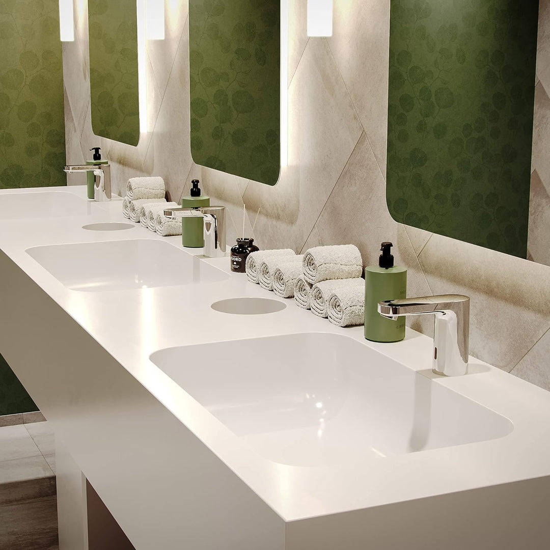 hansgrohe electronic basin mixer Vernis Blend, bathroom faucet with spout height 100 mm, chrome, bat
