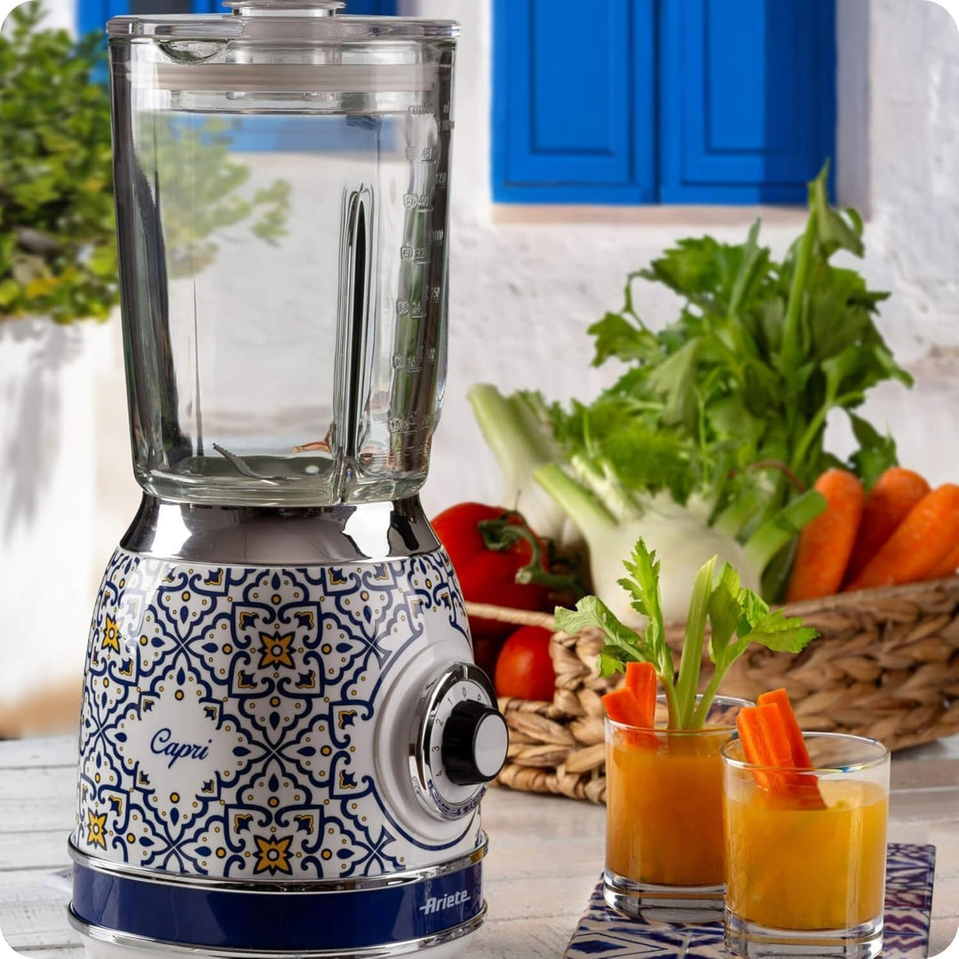Ariete 583 Capri, Elektrischer Standmixer aus Glas 1,5L, 4 Geschwindigkeiten + Pulse mit IceCrushFun