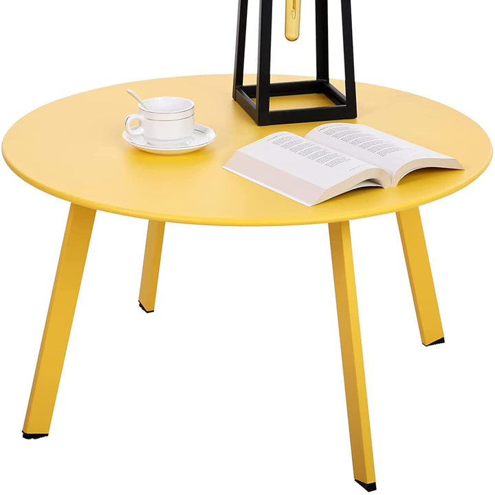 Beistelltisch Metall, Garten Beistelltisch Rund, Sofatisch Kaffeetisch & Couchtish mit Verstellbarer
