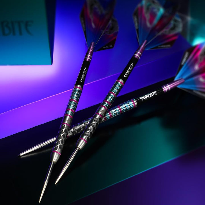 RED DRAGON Peter Wright Snakebite Supa-Venom Premium Tungsten Dartset mit Flights und Stielen 22.0 G