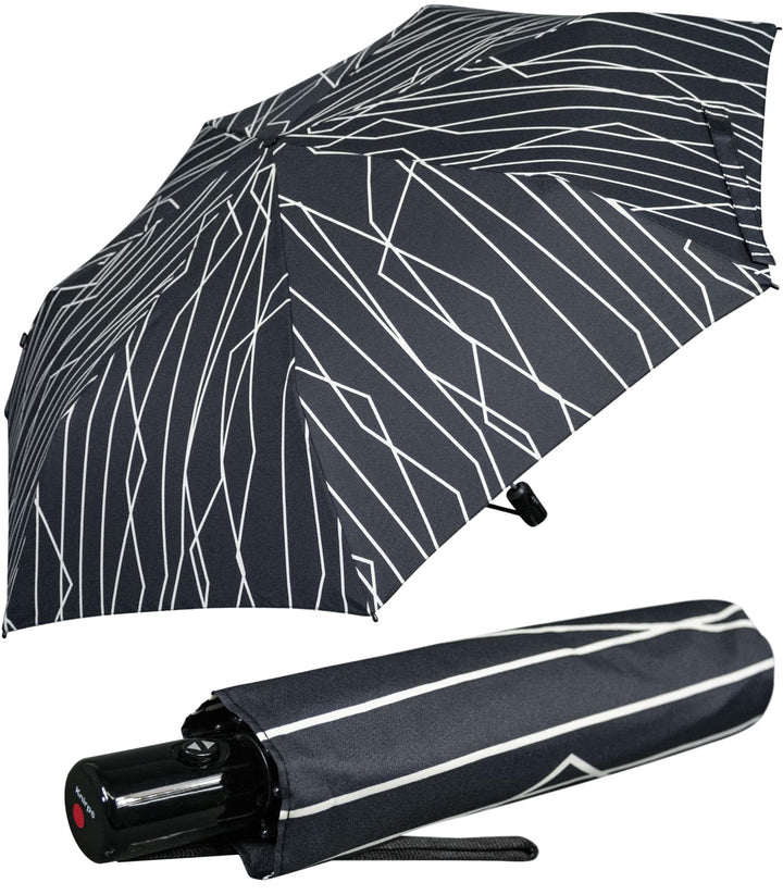 Knirps Taschenschirm Slim Duomatic Auf-Zu-Automatik mit UV-Schutz River - Black River Black, River B
