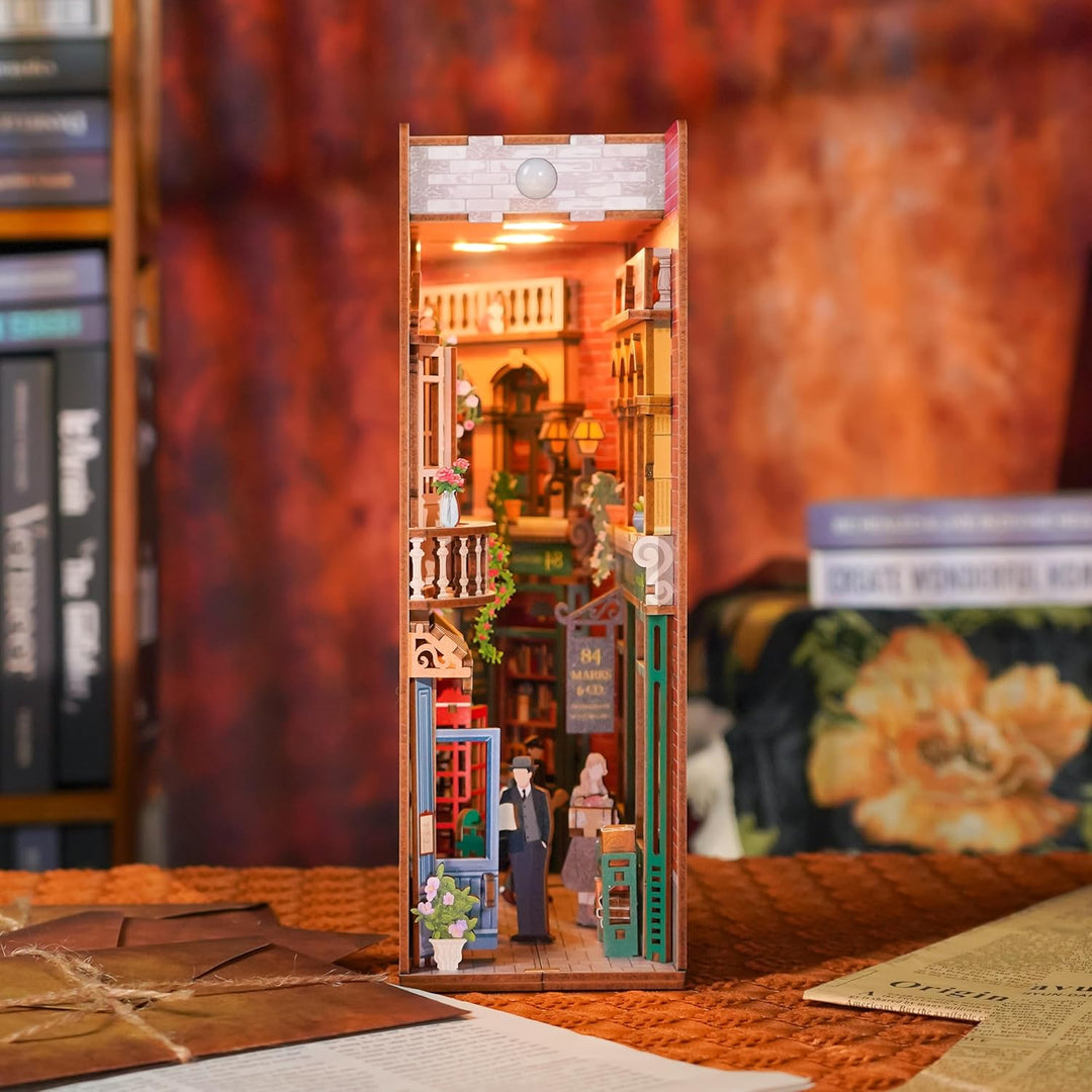 Tonecheer DIY Book Nook Kit Modellbausatz 3D Puzzle aus Holz für Erwachsene zum Baue Puppenhäuser Ha