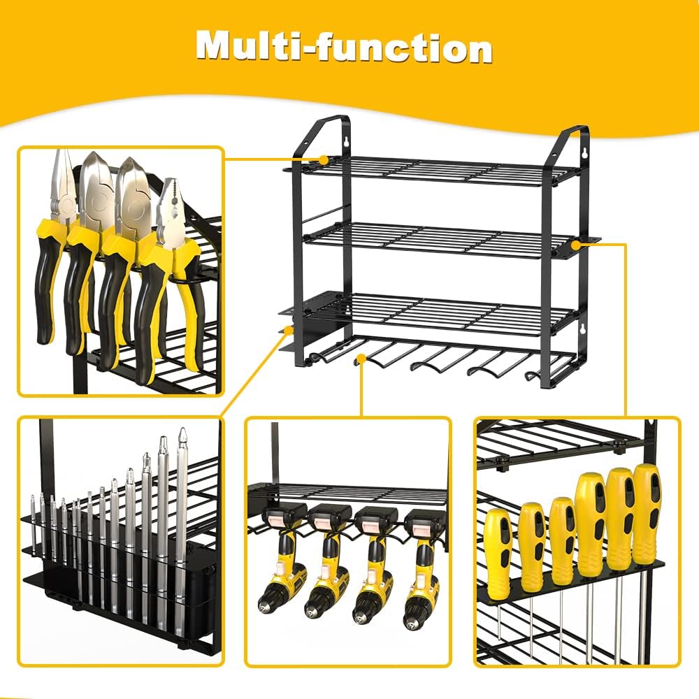 Power Tool Organizer Elektrowerkzeug Organizer Bohrhalter Wandhalterung, Hochleistungs Metall Werkze