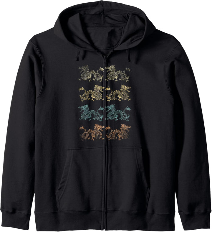 Asiatische Kreatur Mystik Fantasy Tier Chinesischer Drache Kapuzenjacke