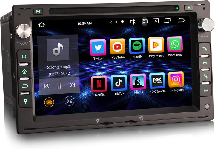 Erisin 8-Kern 4GB+64GB Android 12 Autoradio Bluetooth mit GPS Navigation Für VW T5 Passat Polo Jetta