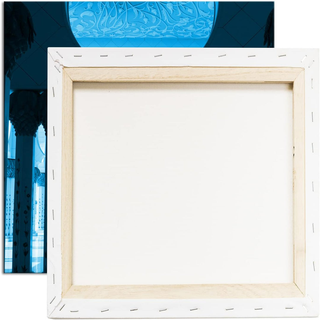 deyoli Inneres Einer Moschee in Abu Dhabi Format: 70x70 Effekt: Monocrome Blau als Leinwand, Motiv f