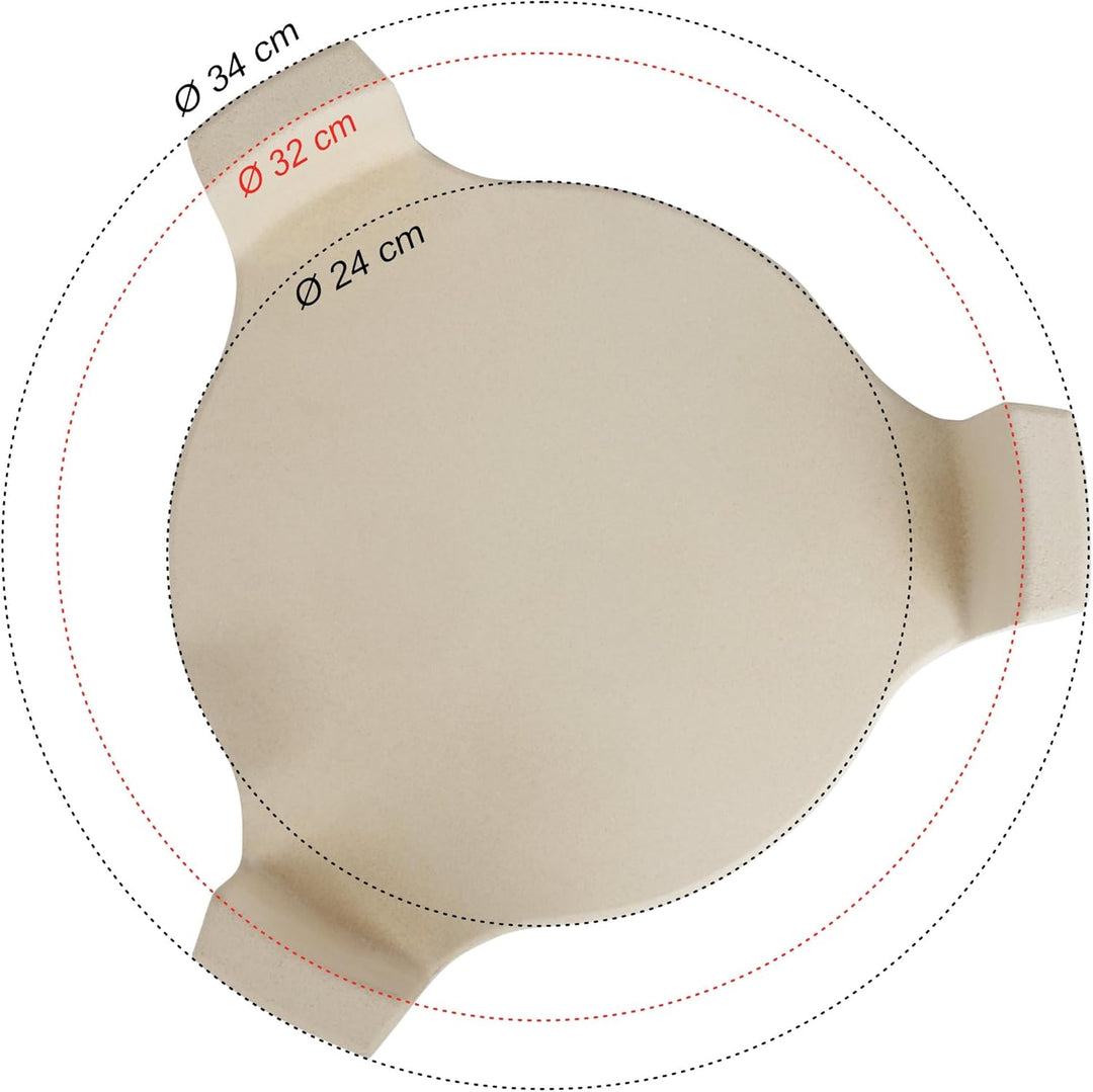 BBQ-Toro Deflektorstein Ø 24 cm - Ø 34 cm, Pizzastein passend für Kamado Keramikgrill Ø 39 cm | Defl