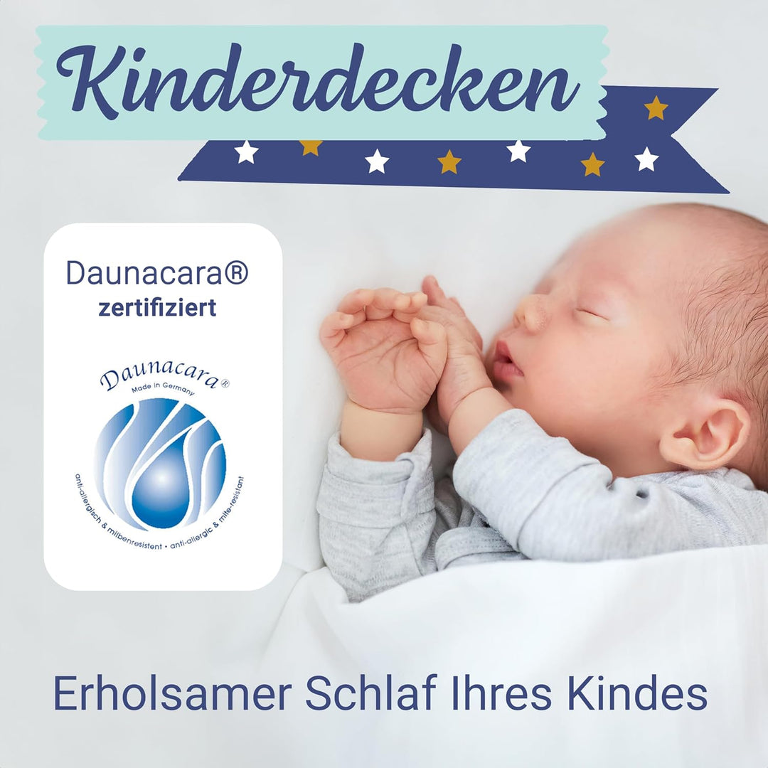 ZOLLNER Kinderbettdecke, 80 x 80 cm, Daunen, Federn, Baumwolle 80x80 cm (1er Pack), 80x80 cm (1er Pa