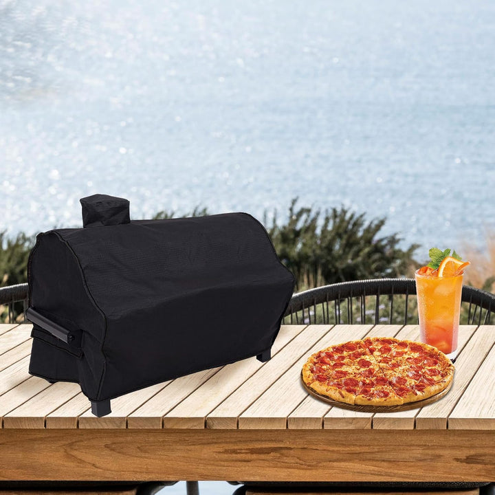 Blackhoso Holzkohlegrill-Abdeckung für Oklahoma Joe's Rambler Tischgrill 7388393P06 600D Polyester H