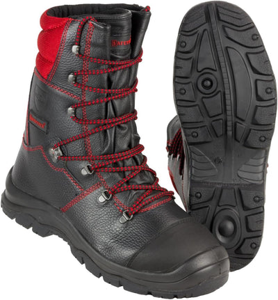 Safetytex Forststiefel Kettensägen Schnittschutzstiefel Waldarbeiterstiefel Leder Forst Schnürstiefe