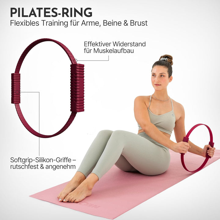NEOLYMP Pilates Set für Zuhause – Pilates Ball, Pilates Ring & Gewichte – Komplettes Pilates Zubehör