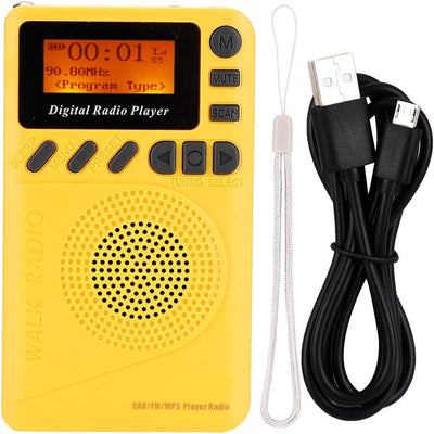 Tragbares DAB-FM-Radio, -Taschen-Digital-DAB-FM-Stereoempfänger, DAB-Radio-Tasche, Wiederaufladbare