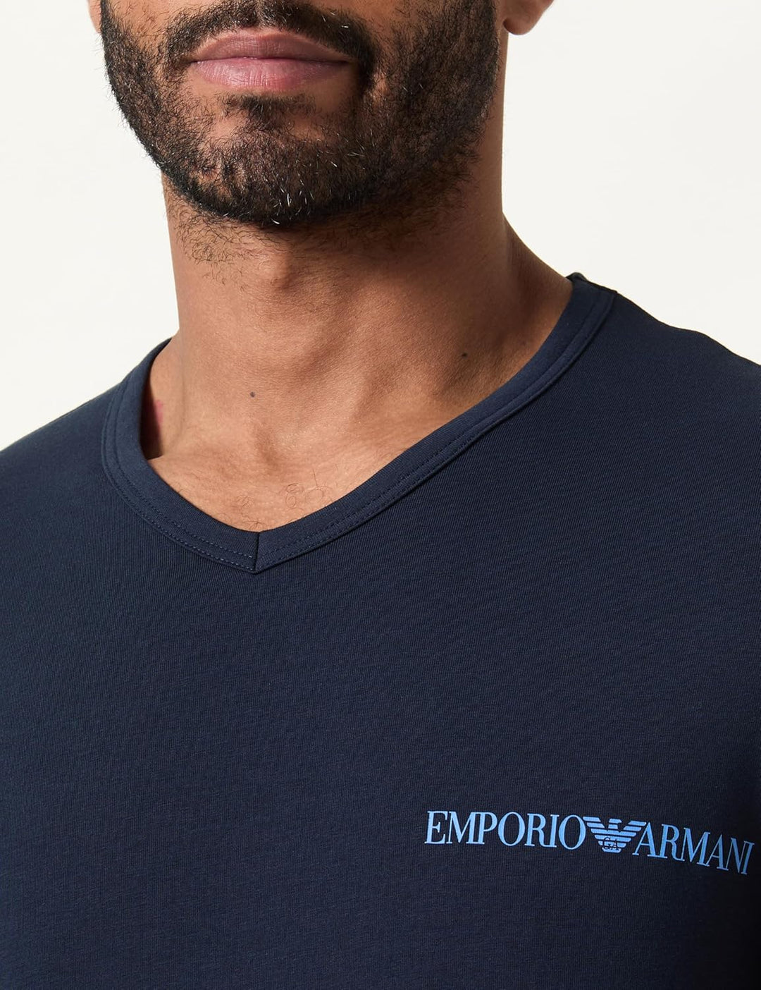 Emporio Armani Herren T-Shirt (2er Pack) S Marine/Hellblau, S Marine/Hellblau