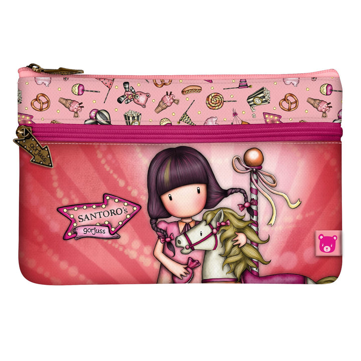 Santoro 1128GJ01 Flaches Mäppchen mit Tasche Gorjuss Fairground Carousel 23,4 x 15,5 x 1,5 cm, bunt