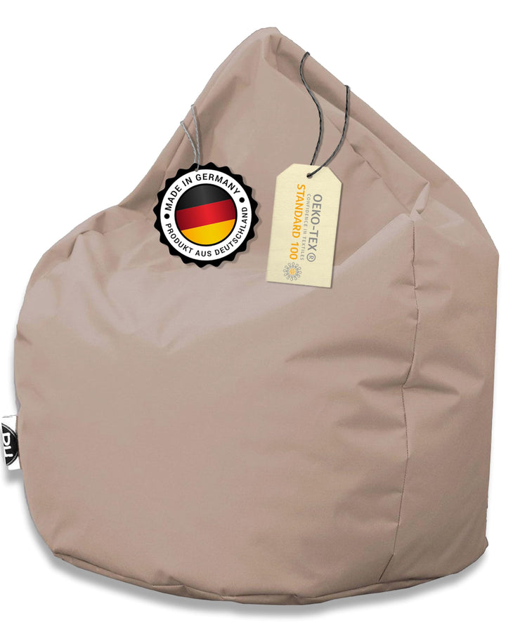 PATCH HOME Patchhome Sitzsack Tropfenform mit Reissverschluss Nachfüllbar - für In &amp; Outdoor - mit S