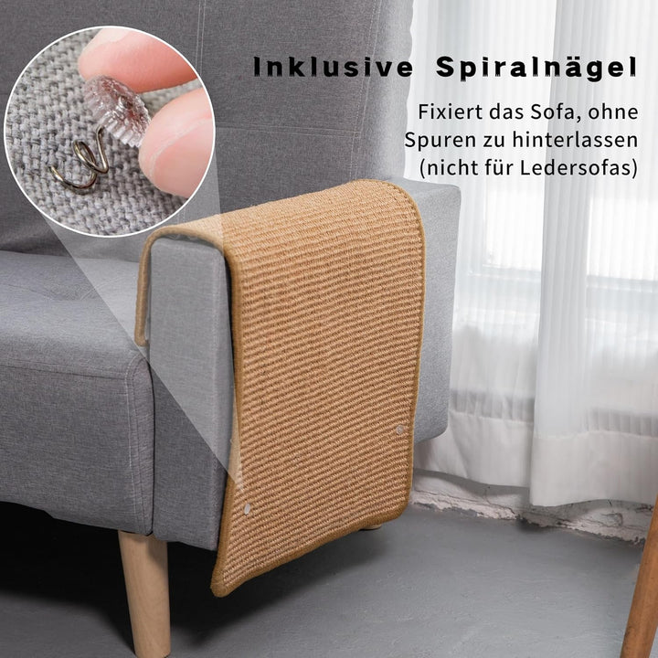 JanYoo 2 Stück Katze Kratzschutz Katzenkratzmatte Sisal Kratzmatte für Katze Katzenkratzmatte für So