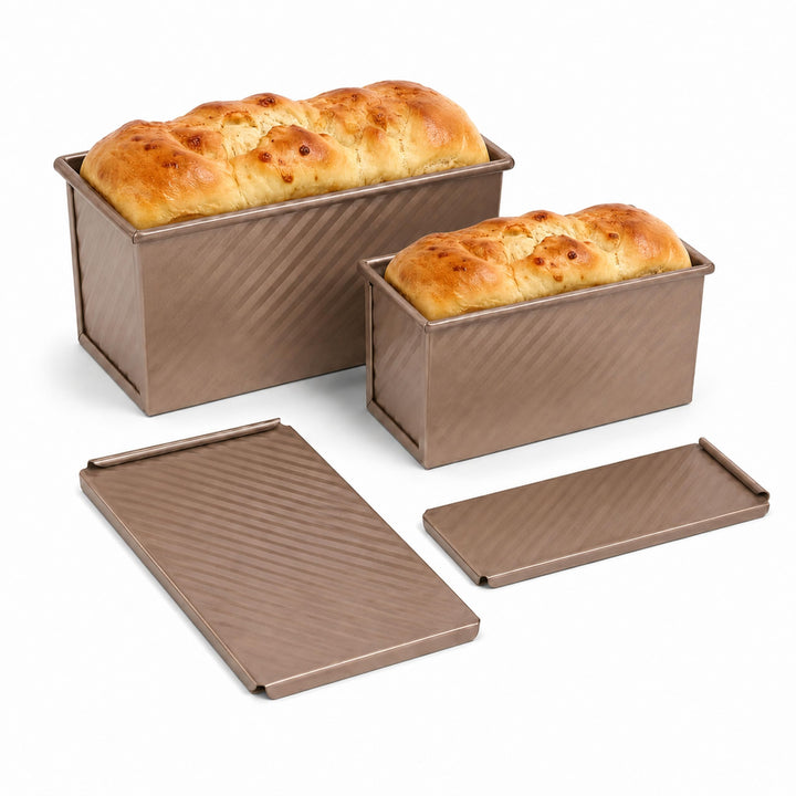 URMONA 2 Stück Toastbrot Brotbackform Mit Deckel, Toastbrotform & Kastenform mit Belüftungslöchern,