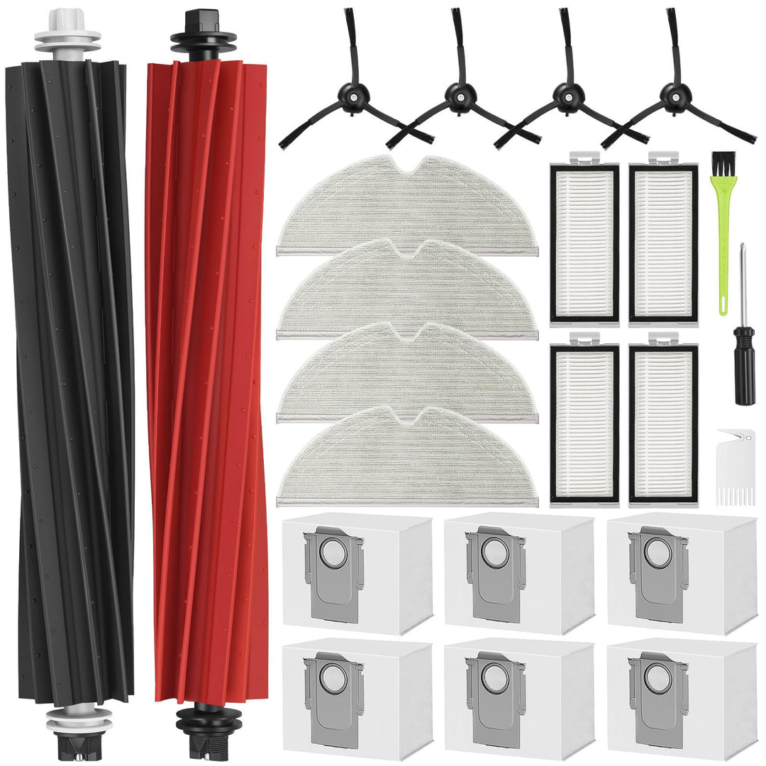 DrRobor Ersatzteile Zubehörset für Roborock Q8 Max+/Q5 Pro+/Q5 Max+/Q5 DuoRoller+ Staubsauger,2 Haup