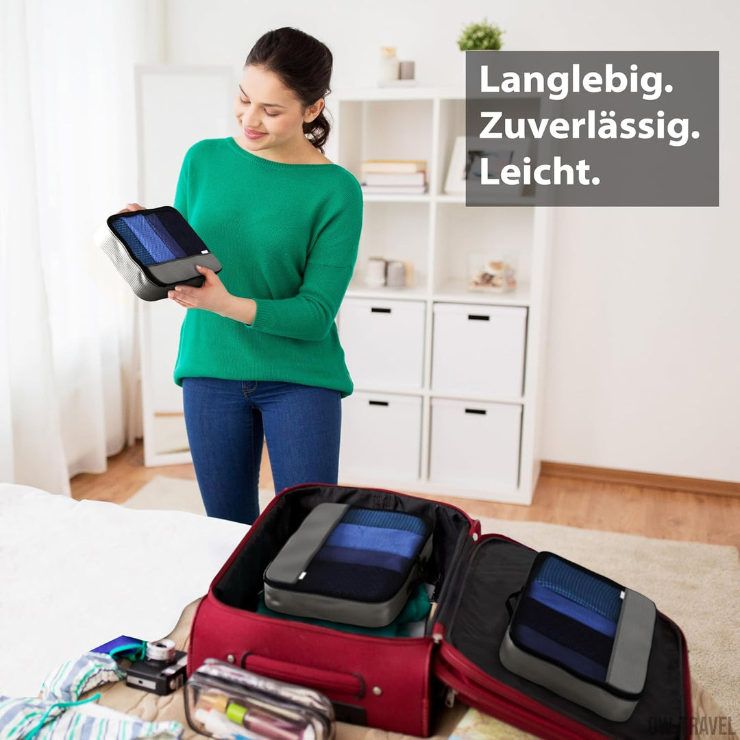 OW-Travel Einfach zu Organisierende Packtaschen für Koffer. Kleiderlagerung mit Reisewürfeln ein Kle