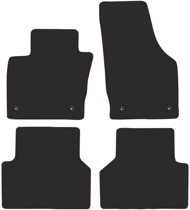 M MOTOS Velours Premium fussmatten Auto kompatibel mit Audi Q3 I 2011-2018 - Premium, Leder, Blau fu