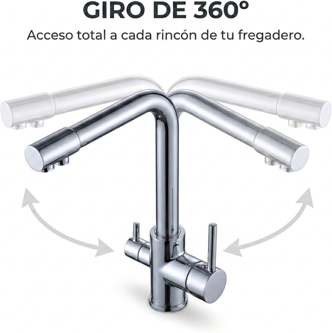 VALAZ 3 Wege Filter Osmose Wasserhahn Küche Chrom | Küchenarmaturen | Wasserhahn Sprudelwasser, Wass