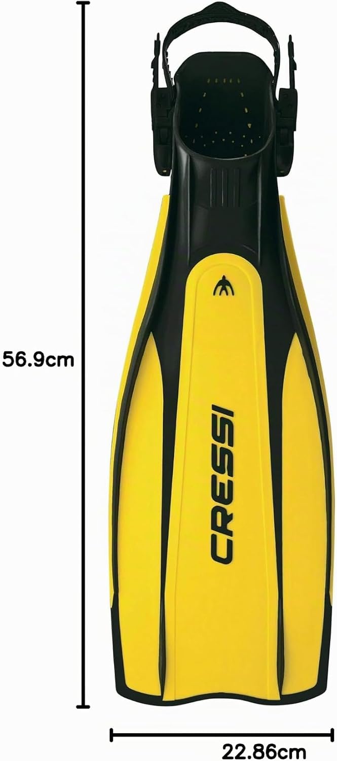 Cressi Pro Light Open Heel Tauchen Flossen XS/S (37/39) Schwarz/Gelb, XS/S (37/39) Schwarz/Gelb