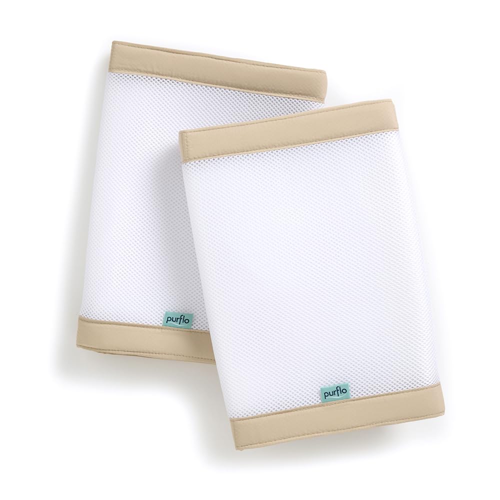 PurFlo Atmungsaktive Bettumrandung (2 Stück), sichere Alternative zu traditionellen Babybetten, masc