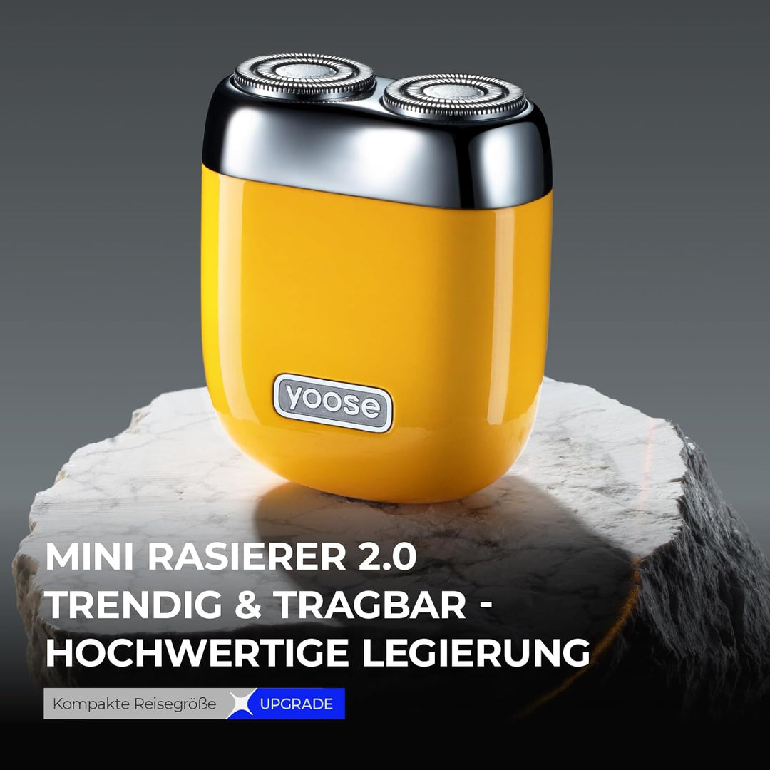 yoose Rasierer Herren Elektrisch, Tragbarer Rasierer Herren (Nass/Trocken), IPX7 wasserdicht mit USB