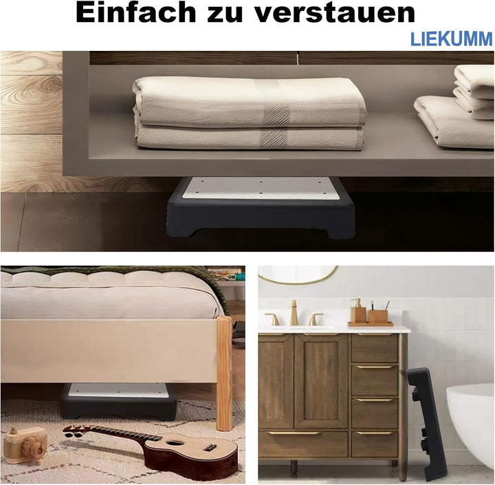 LIEKUMM Trittstufe Indoor & Outdoor, 220 kg Tragkraft Leichte Tritthocker, 8,5 cm Hoch, Kunststoff T