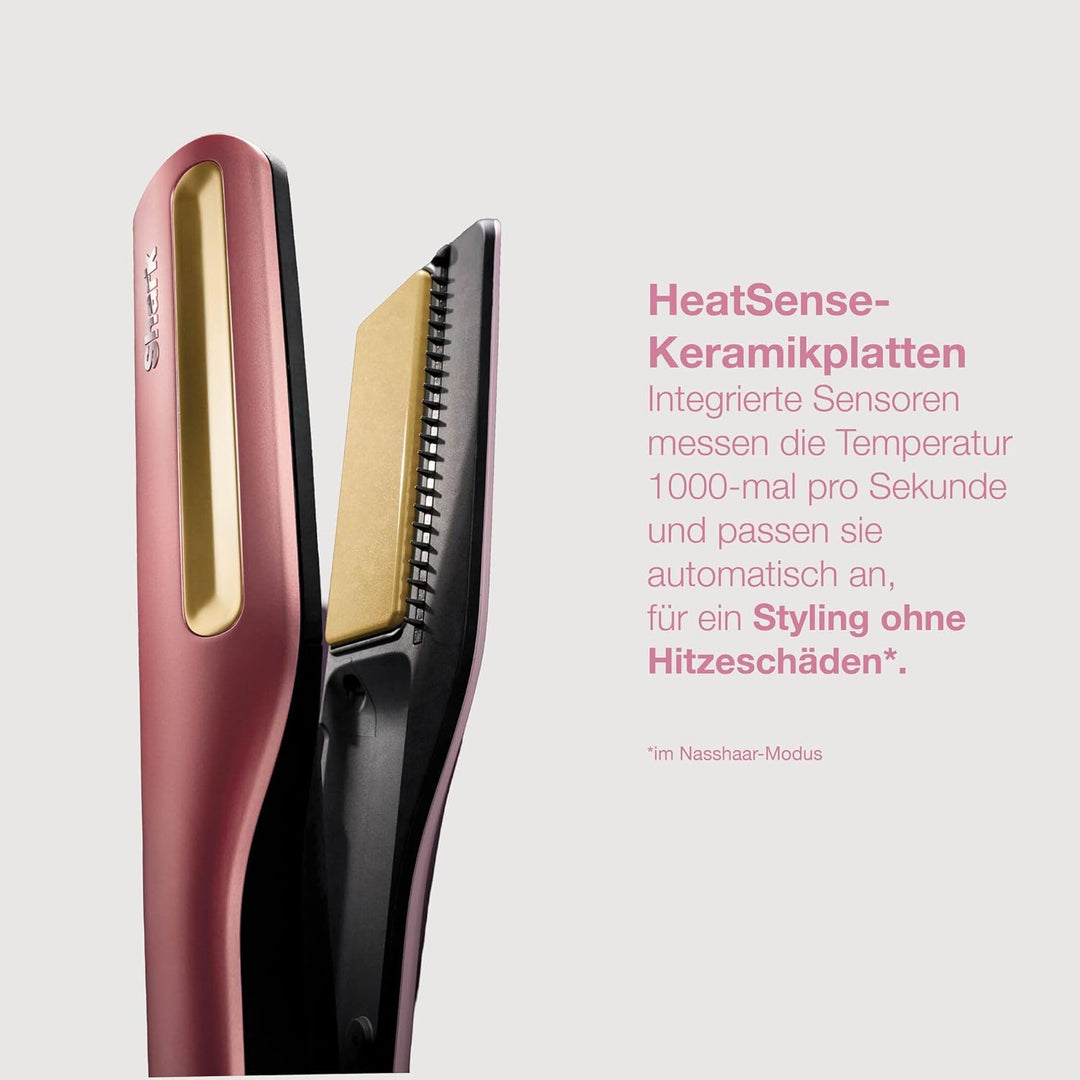 Shark SilkiPro Straight Glätteisen + Haartrockner in einem mit hitzebeständiger Aufbewahrungsbox – R