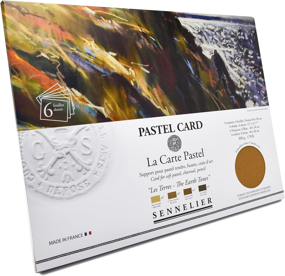 Sennelier La Carte Pastellkarten-Pochette, 40 x 27,9 cm, Erdtöne, Erdtöne