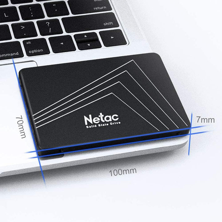 Netac SSD 480GB, SSD Festplatte Intern Sata 3.0 2,5 Zoll für Laptop, PC, Desktop, PS5 (N530S, Schwar