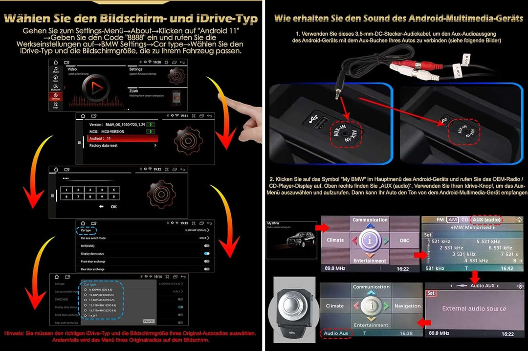 Erisin 10.25 Zoll 4GB+64GB Android 12 Autoradio Bluetooth GPS Navigation für BMW 5er F10/F11 2013-20