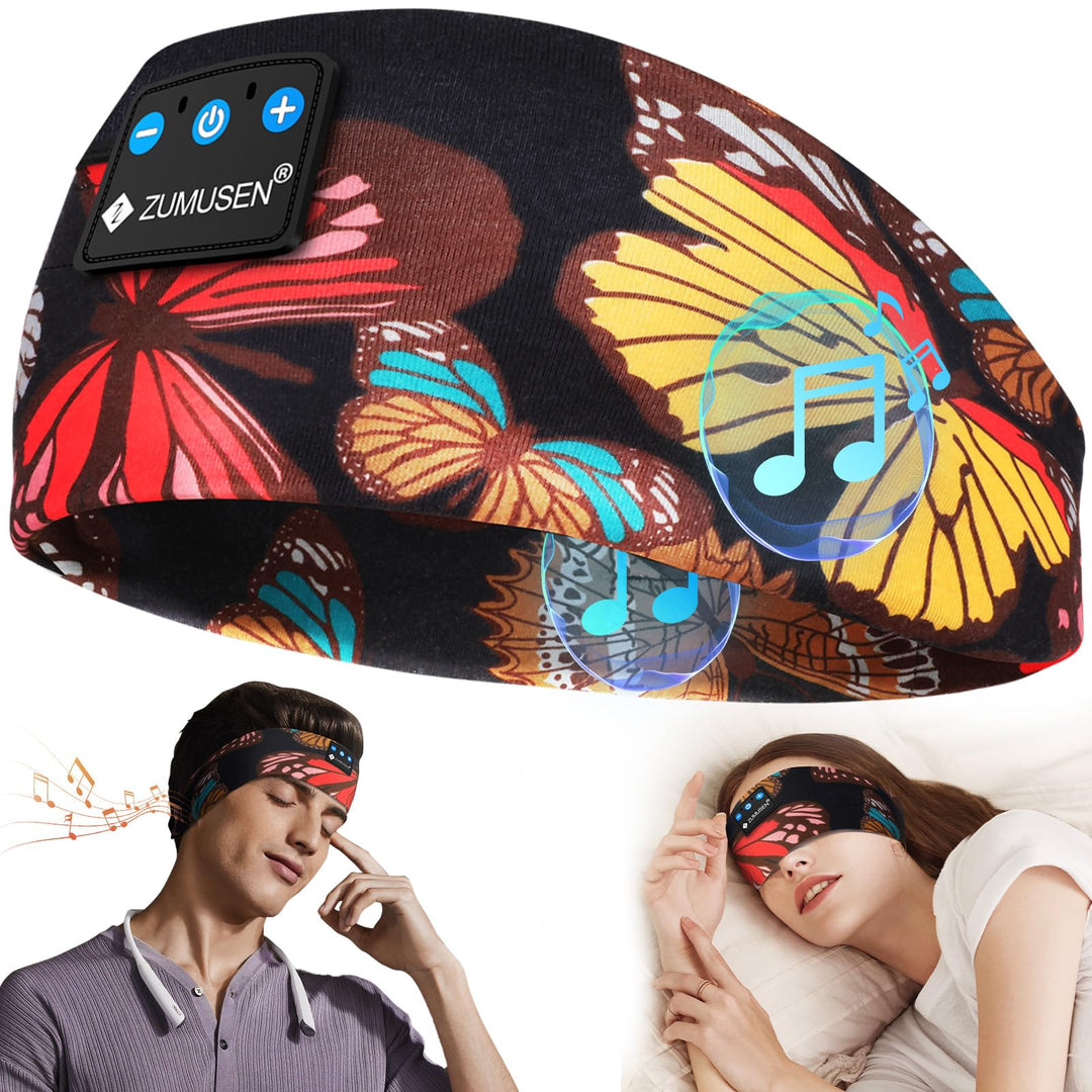 ZUMUSEN Schlafkopfhörer Stirnband Bluetooth 5.4, Super Weiche 15+ Stunden Wiedergabe Sleep Headphone