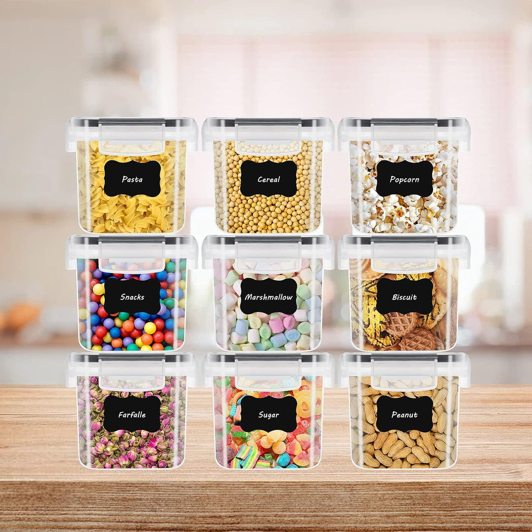 0.8L Vorratsdosen 9 Set Aufbewahrungsbox Küche Luftdicht Behälter aus Plastik Mit Deckel Kunststoff