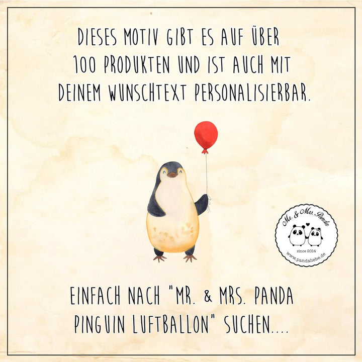 Mr. &amp; Mrs. Panda Thermobecher Pinguin Luftballon - Geschenk, Jahrmarkt, beste Freundin, Liebe, Reise