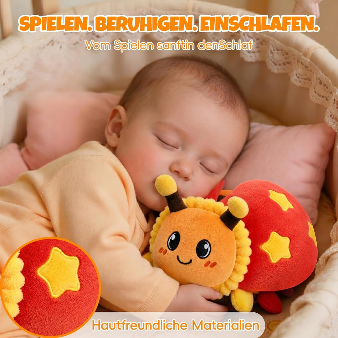SAIMAND Baby Spielzeug 6-12 Monate Marienkäfer – Krabbelspielzeug mit Musik, 40 Kinderliedern & Aufn