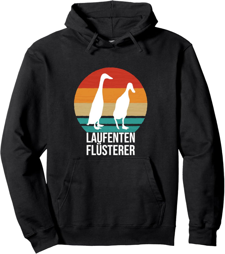 Laufenten Flüsterer Retro Laufente Pullover Hoodie