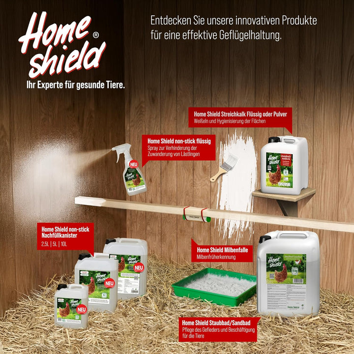 Bundle - 2 kg Eimer Einstreu für Hühner &amp; 1,5 kg Eimer Kalkfarbe weiss - Gemahlene Mineralien zur Ve