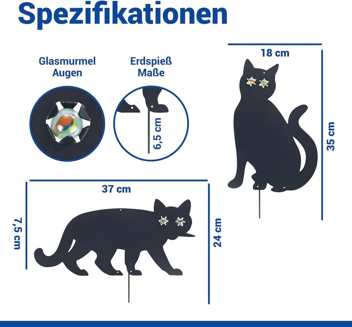 WENKO Vogelschreck Katzen, 2er Set