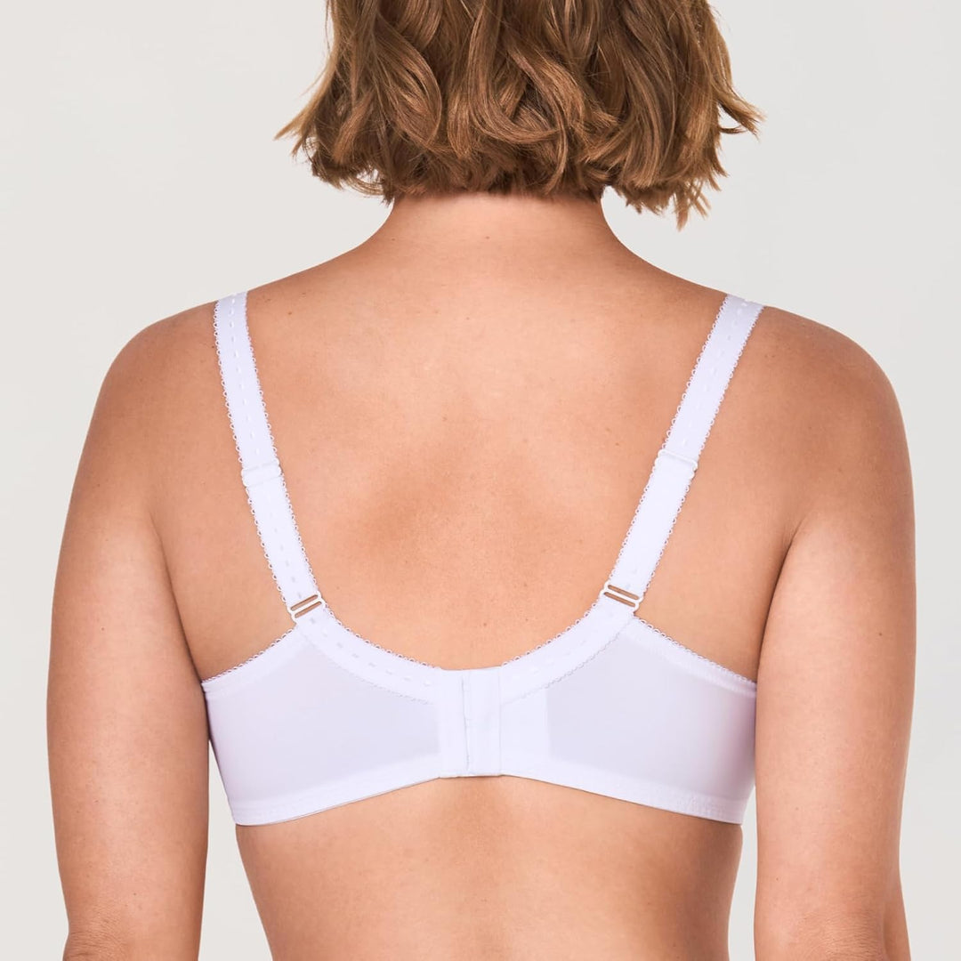 DELIMIRA Damen Minimizer BH ohne Einlagen mit Spitze mit Bügel Grosse Grössen 75D Weiss, 75D Weiss