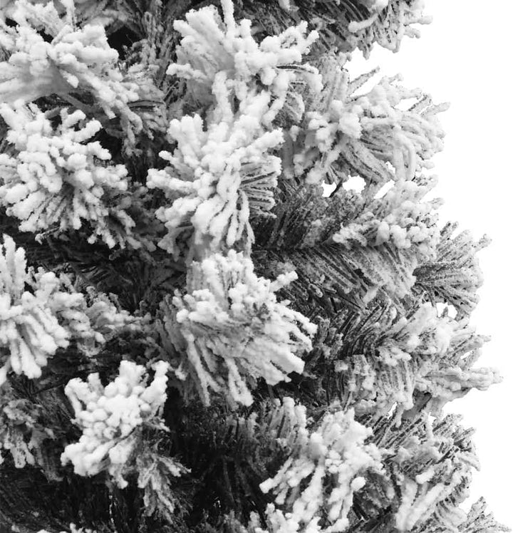 vidaXL Schlanker Künstlicher Weihnachtsbaum Beschneit Christbaum Tannenbaum Dekobaum Kunstbaum Weihn
