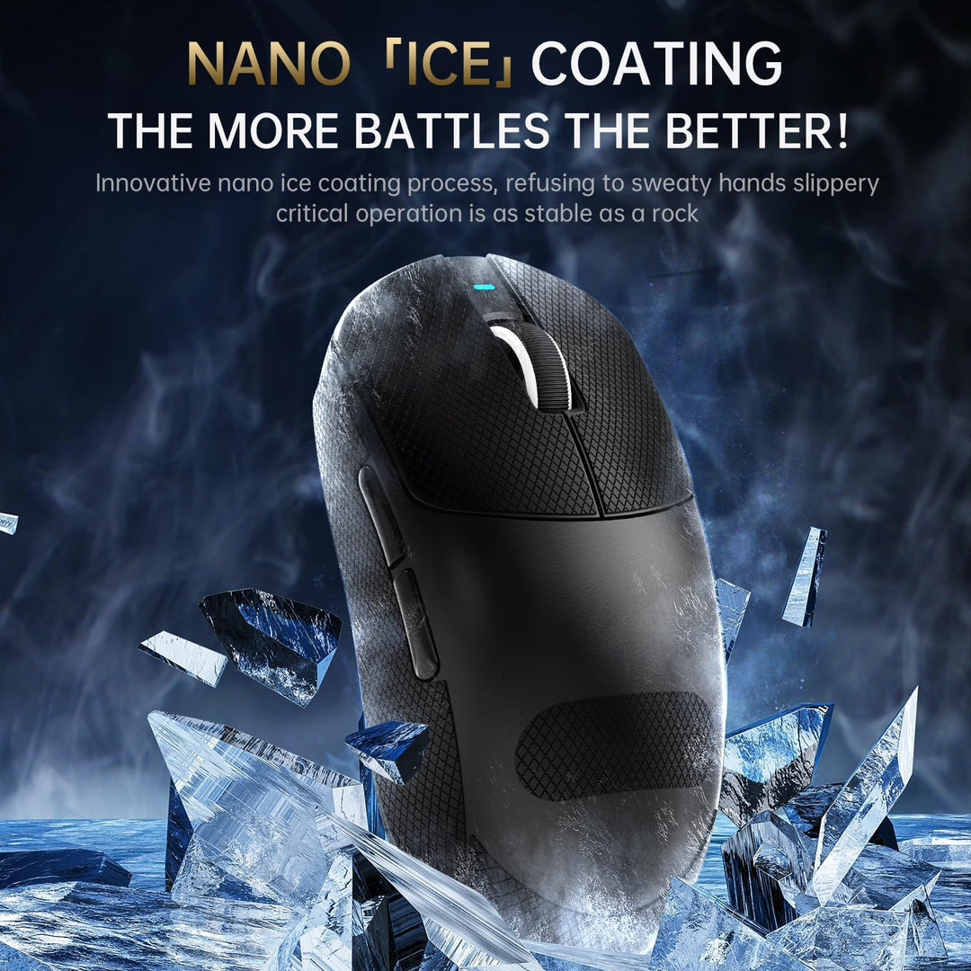ATTACK SHARK X8ULTRA Mouse with Grip Tape for Large Hand, 55g Superlight, PixArt PAW3950MAX Gaming S