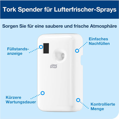 Tork 562000 Spender für Lufterfrischer Sprays A1 - für eine duftende Atmosphäre / Leicht programmier