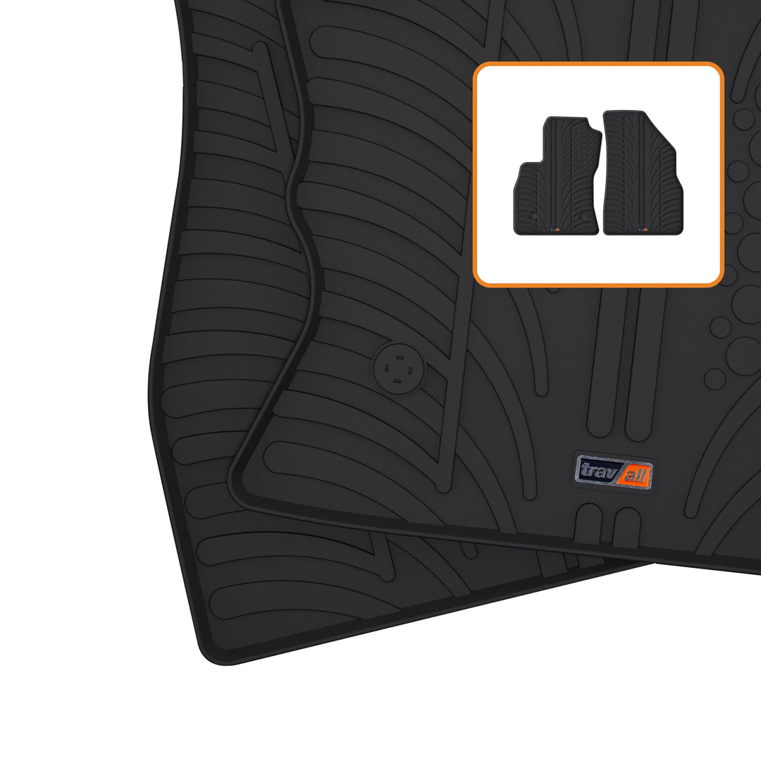 Travall Mats Gummifussmatten Kompatibel Mit FIAT Doblo Van (Ab 2010) Opel Combo (2011-2017) TRM1064