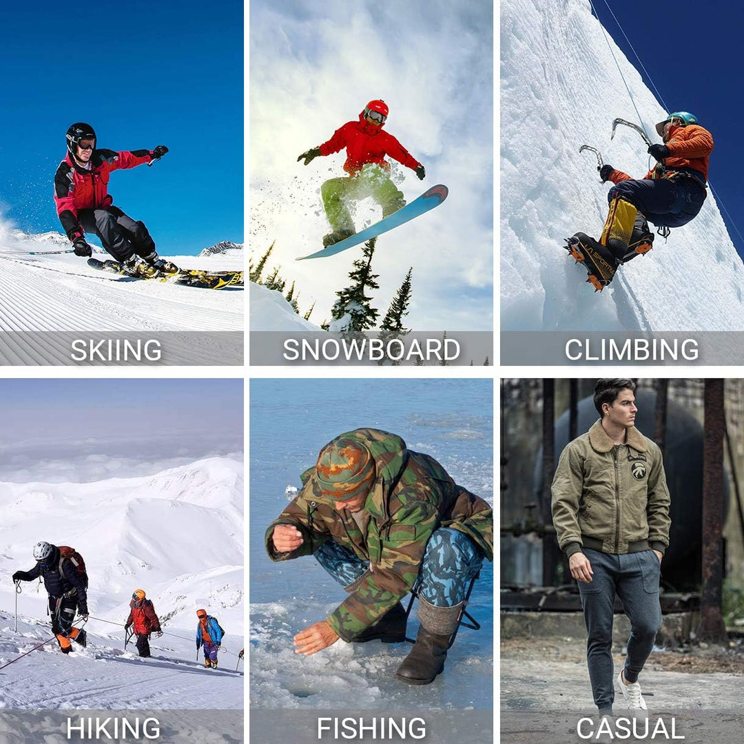 CARWORNIC Herren Wanderhose Wasserdicht Skihose Softshellhose Trekkinghose 36W / 32L Grau, 36W / 32L